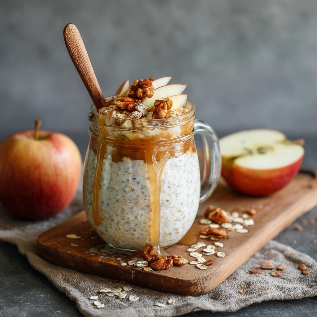 Peach Cobbler Overnight Oats Recipe - Recipe Image