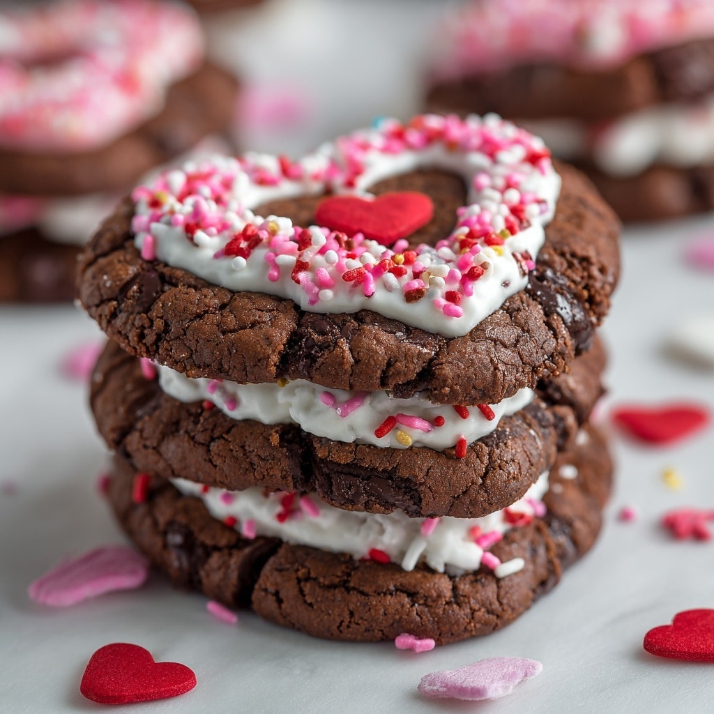 Stacked Brownie Valentine Cookies Recipe - Recipe Image