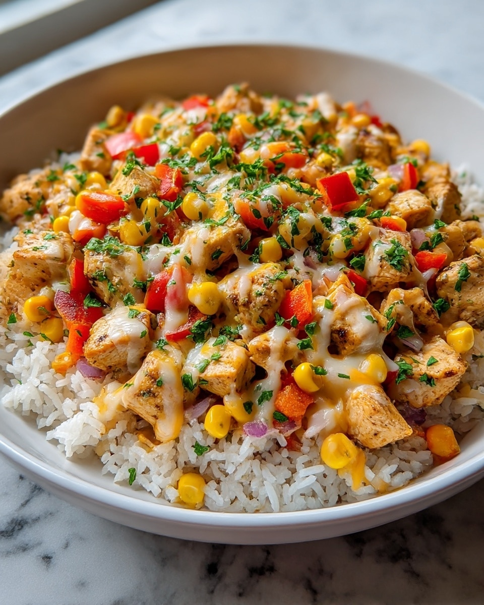 One-Pot Cheesy Southwest Chicken & Rice Recipe - Recipe Image