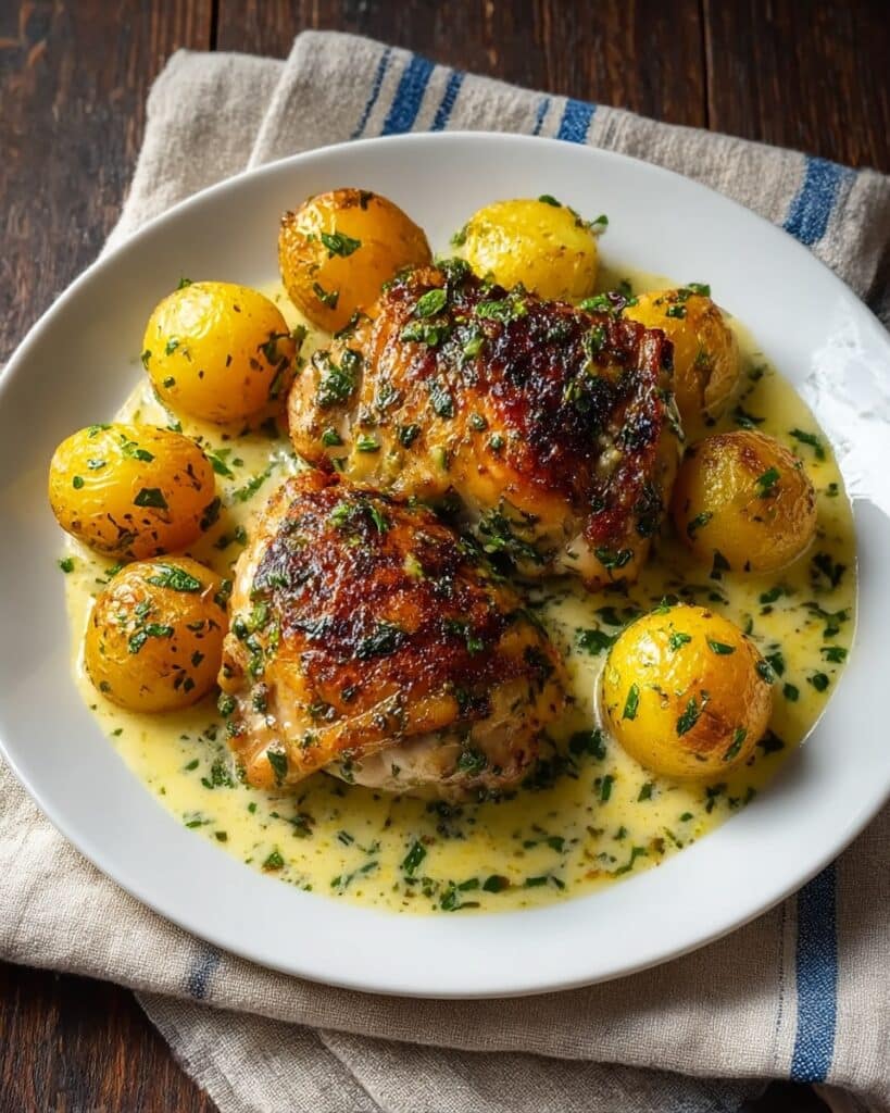 Garlic Parmesan Chicken and Potatoes Recipe