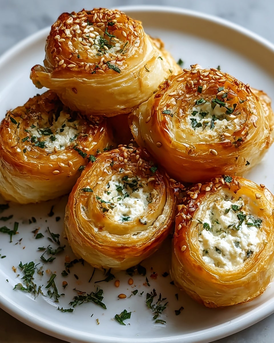 Indulgent Oven Fried Feta Rolls with Chili Honey Drizzle Recipe - Recipe Image