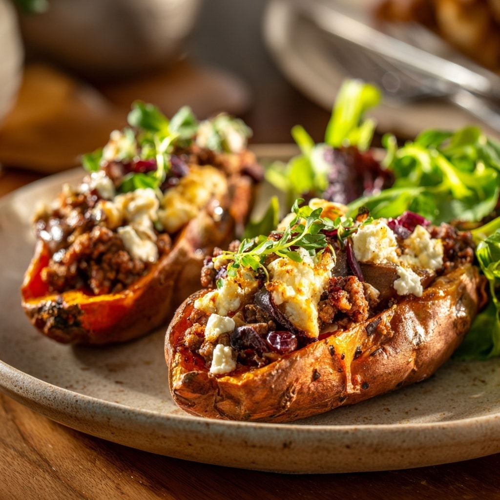 Buffalo Chicken Stuffed Sweet Potatoes Recipe - Recipe Image