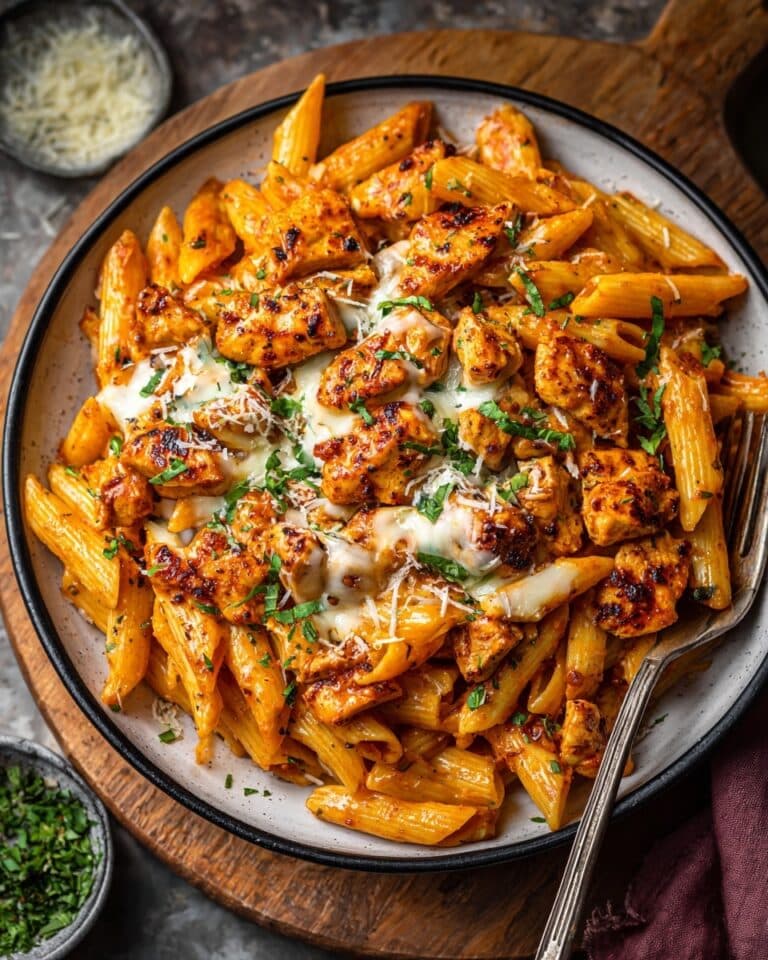 One-Pan Tangy Honey BBQ Chicken Penne Recipe