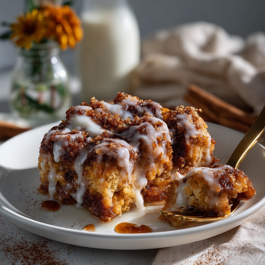 Pumpkin Caramel Monkey Bread with White Chocolate Drizzle Recipe - Recipe Image