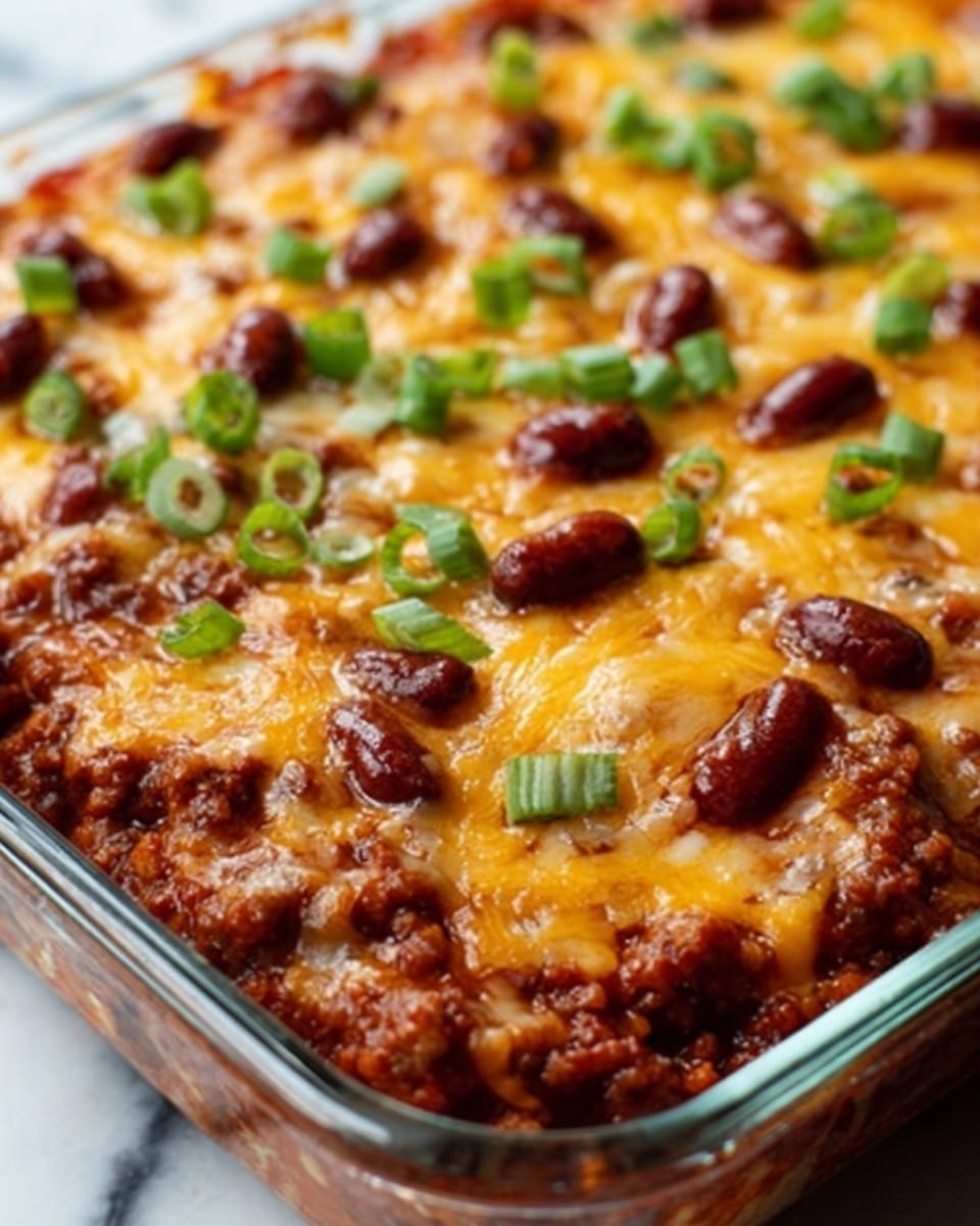 Chili Cheese Dog Casserole Recipe - Recipe Image