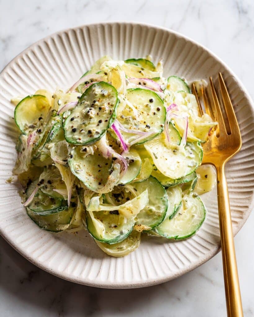 Jalapeno Popper Cucumber Salad Recipe