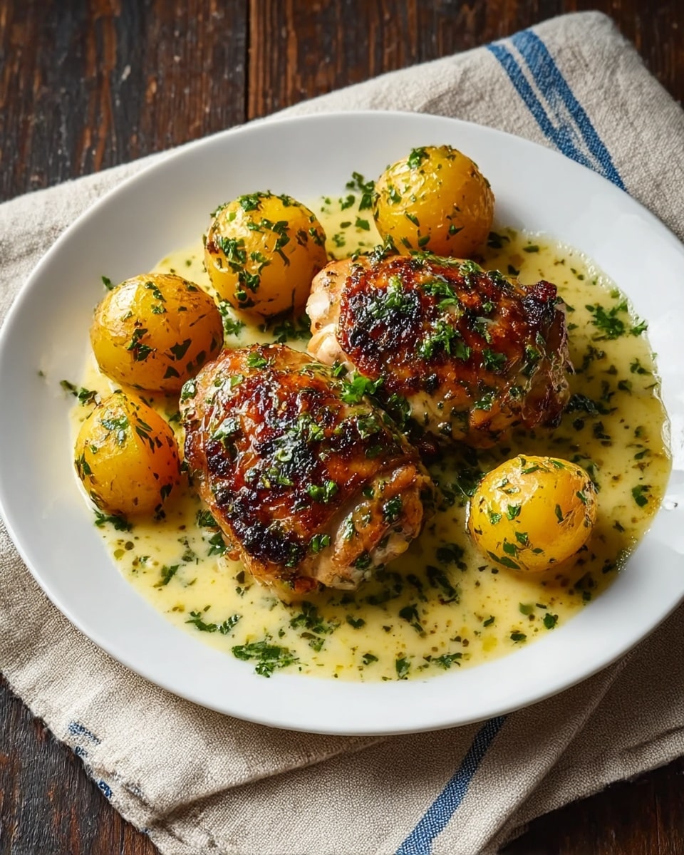 Garlic Parmesan Chicken and Potatoes Recipe - Recipe Image