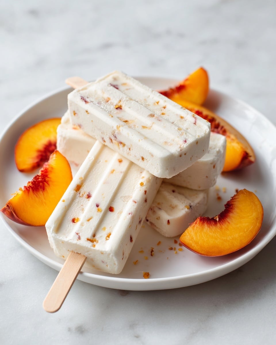 Peaches ‘N Cream Popsicles Recipe - Recipe Image