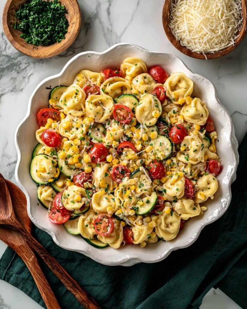 Cheese Tortellini with Summer Veggies Recipe