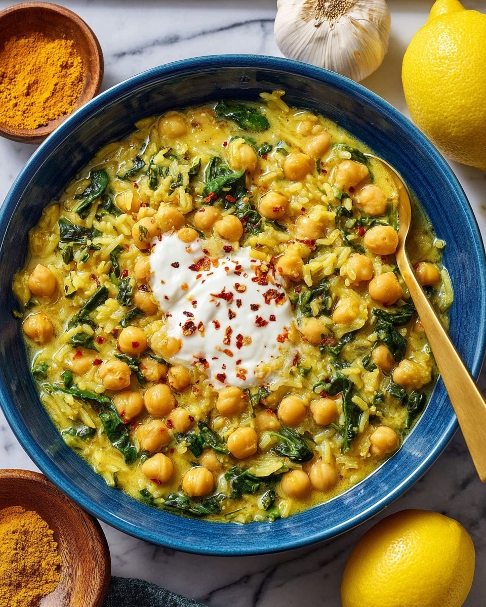 Turmeric Rice with Chickpeas (Mediterranean Diet Friendly) Recipe - Recipe Image