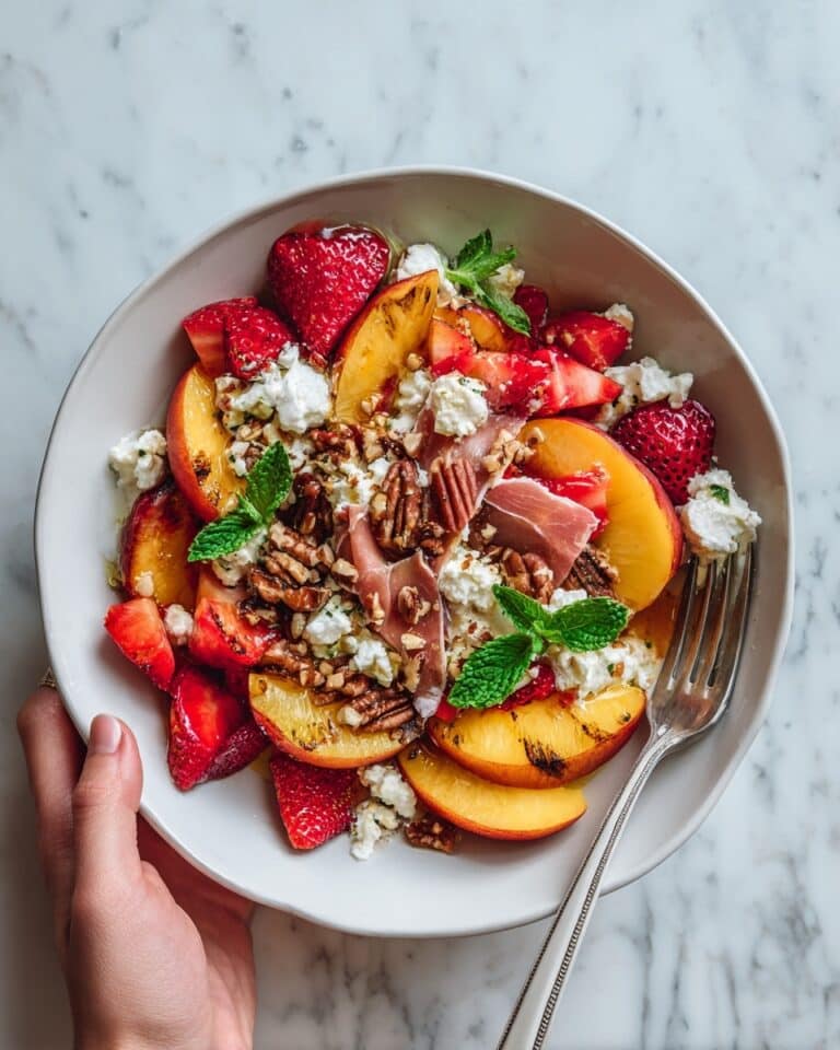 Grilled Nectarine Burrata Prosciutto Salad Recipe