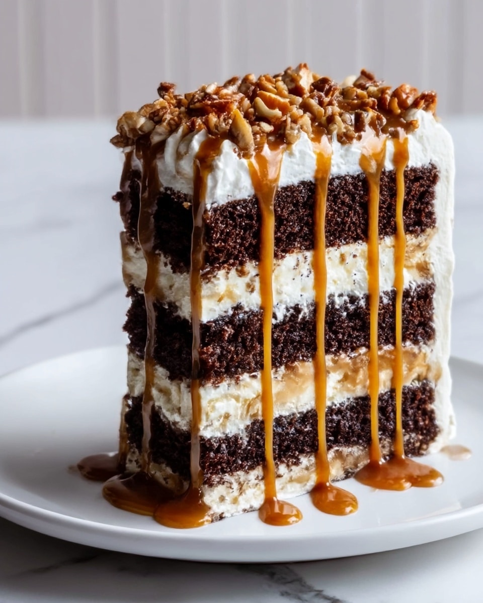 Ultimate Chocolate Caramel Toffee Crunch Cake Recipe