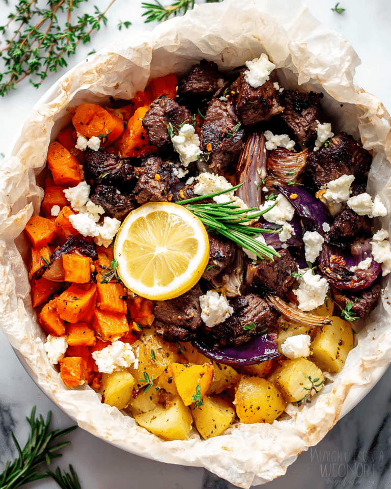 Greek Lamb Kleftiko Baked in Parchment with Vegetables and Feta Recipe