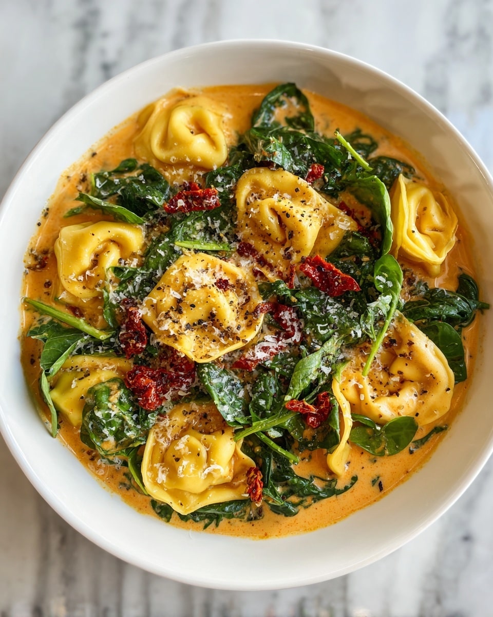 Creamy Spinach and Sun-Dried Tomato Tortellini Recipe