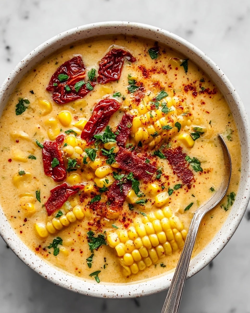 Irresistible Sun Dried Tomato Corn Chowder for Cozy Evenings Recipe - Recipe Image