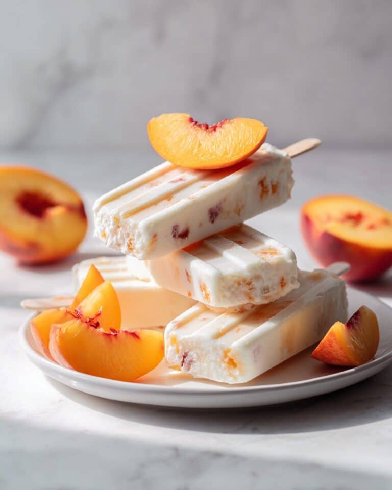 Peaches ‘N Cream Popsicles Recipe
